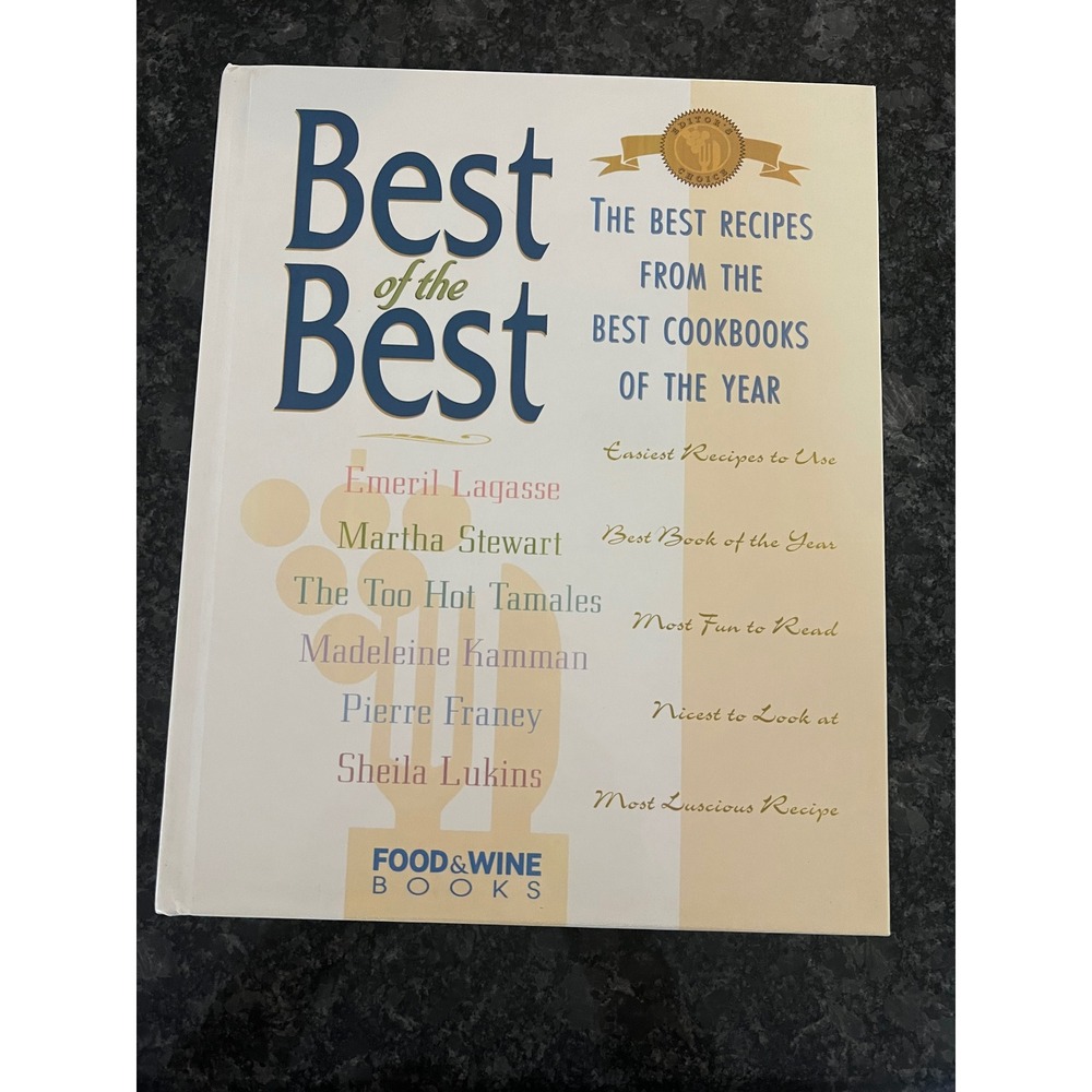 Best of the Best Cookbook Food & Wine Emeril Lagasse Martha Stewart VTG 1998
